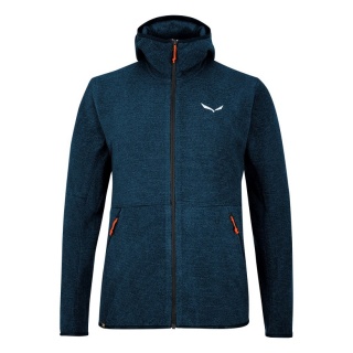 Salewa Fleece Jacket Nuvolo with Hood (warm, breathable) denim blue Men