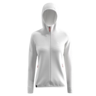 Salewa Trekking Fleece Jacket Puez Waffle Hybrid Polarlite (with hood, quick-drying) white ladies