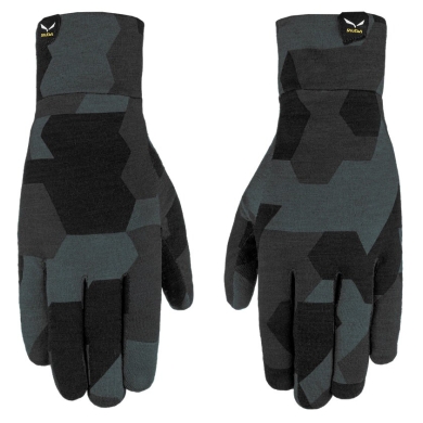 Salewa Liner Glove Ortles Cristallo (warm and breathable) - black/camo