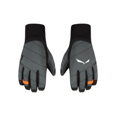 Salewa Winter Gloves Ortles Twr - warm, windproof and breathable - black/grey Men