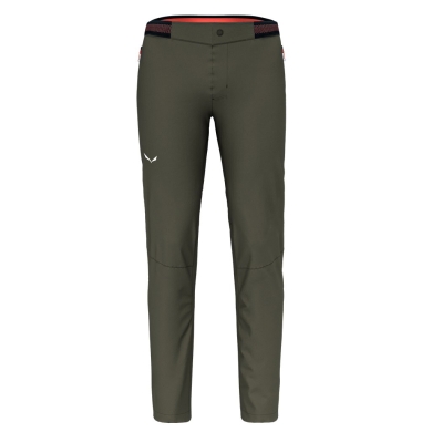 Salewa Softshell Hiking Trousers Pedroc 4 Durastretch for Fast Mountain Sports Activities long olive green Men