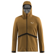 Salewa Hybrid Softshell Jacket Puez Powertex (windproof, waterproof) golden brown men's