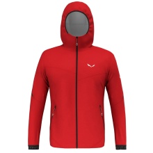 Salewa hiking jacket Pedroc 2.5-layer Powertex Light (hardshell jacket, lightweight, wind and waterproof) flame red men