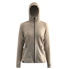 Salewa Hooded Jacket Puez Merino Durastretch (high wearing comfort) sand brown Ladies