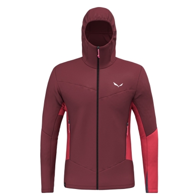 Salewa Hooded Jacket Sella Merino (breathable, 4-way stretch) burgundy Men