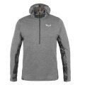 Salewa Thermo Long-Sleeve Boe Merino Half-Zip Hoodie (warm, quick-drying) grey Men