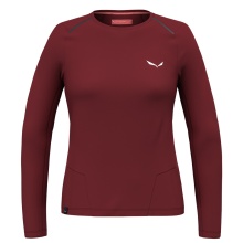 Salewa Long Sleeve Shirt Pedroc Dry (breathable, quick-drying, lightweight) Underwear burgundy Women