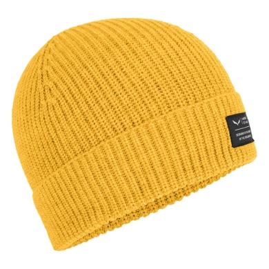 Salewa Beanie Puez Awr (soft, warm and ribbed structure) yellow - 1 piece