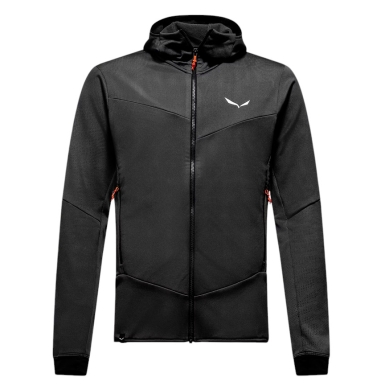 Salewa Fleece Jacket Sella Crevasse Hooded Jacket (warm, lightweight, high freedom of movement) black men's