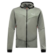 Salewa Fleece Jacket Sella Crevasse Hooded Jacket (warm, lightweight, high freedom of movement) shadow green men's