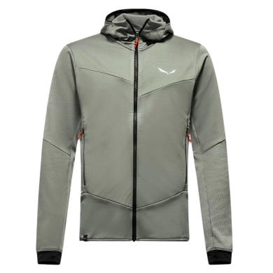 Salewa Fleece Jacket Sella Crevasse Hooded Jacket (warm, lightweight, high freedom of movement) shadow green men's