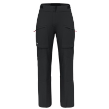 Salewa Softshell Ski Pants Sella 3-Layer Powertex (Hardshell Pants, Waterproof, Windproof) Black Women