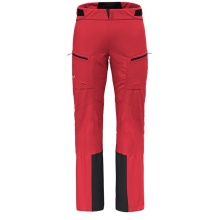 Salewa Softshell Ski Pants Sella 3-Layer Powertex (Hardshell Pants, Waterproof, Windproof) Flame Red/Black Men