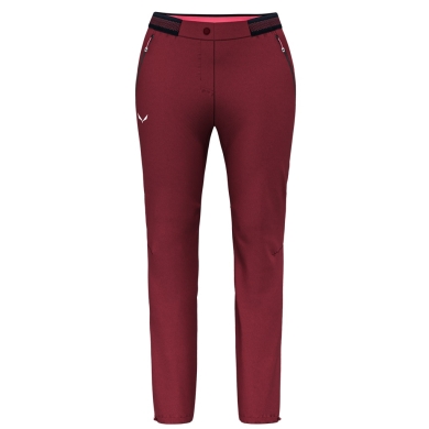 Salewa Wander Softshell Trousers Pedroc 2 Durastretch (lightweight, water-repellent) long wine red Women