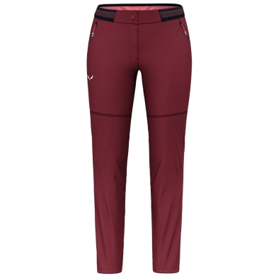 Salewa Wander Softshell Trousers Pedroc 2 Durastretch 2in1 (windproof, water-repellent) with zip-off legs burgundy Women