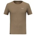 Salewa Sport T-shirt Eagle Minilogo Merino (soft, lightweight) sand brown Men