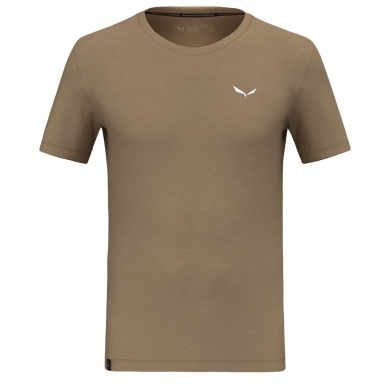 Salewa Sport T-shirt Eagle Minilogo Merino (soft, lightweight) sand brown Men