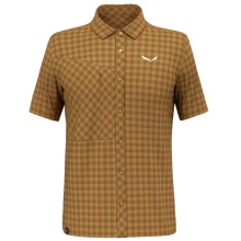 Salewa Hiking Shirt Puez Dry'Ton Short Sleeve (4-Way Stretch) Golden Brown Men