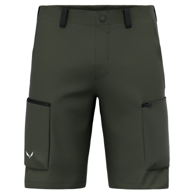 Salewa Trekking-Hiking Trousers Puez Hemp Durastretch Short (breathable, durable) short dark olive green Men