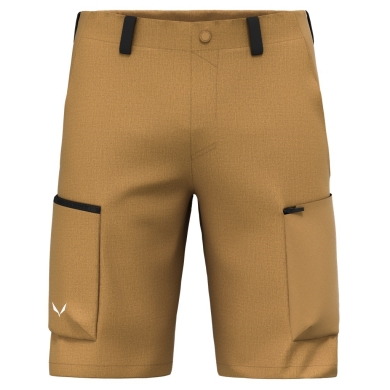 Salewa Trekking-Hiking Pants Puez Hemp Durastretch Short (breathable, durable) short gold-brown Men