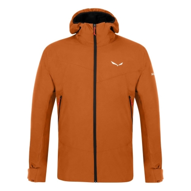 Salewa hiking jacket Puez Powertex 2L (2-layer shell, waterproof/windproof) orange/brown Men