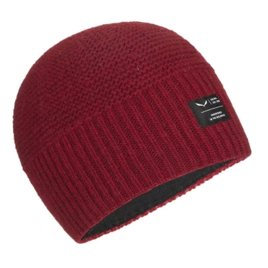 Salewa Wool Hat (Beanie) Sarner 2 Alpine Wool Beanie (soft and warm) burgundy - 1 piece