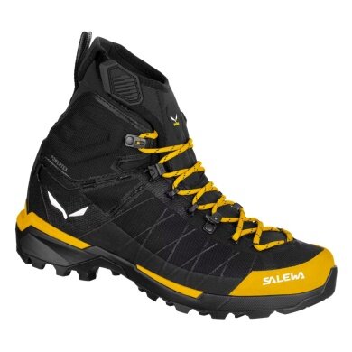 Salewa Hiking Shoes Ortles Light MID Powertex (Winter Hiking/Trekking, Waterproof) Black/Gold Women