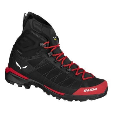 Salewa Hiking Shoes Ortles Light MID Powertex (Winter Hiking/Trekking, Waterproof) Black/Red Women