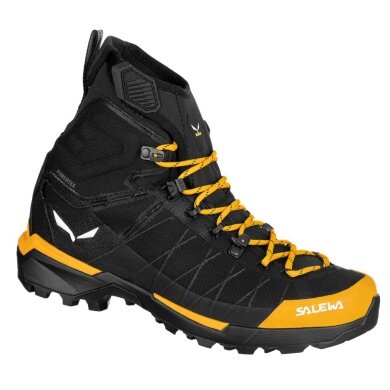 Salewa Hiking Shoes Ortles Light MID Powertex (Winter Hiking/Trekking, waterproof) black/gold Men