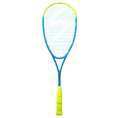 Salming squash racket Fusione PowerLite 149g/head-heavy blue/yellow - strung -