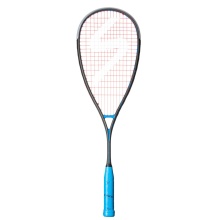 Salming Squash racket Grit Feather 142g/head-heavy black/cyan - strung -