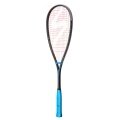 Salming Squash racket Grit Feather 142g/head-heavy black/cyan - strung -