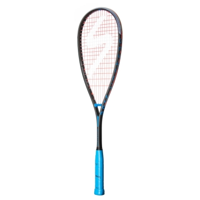 Salming Squash racket Grit Feather 142g/head-heavy black/cyan - strung -