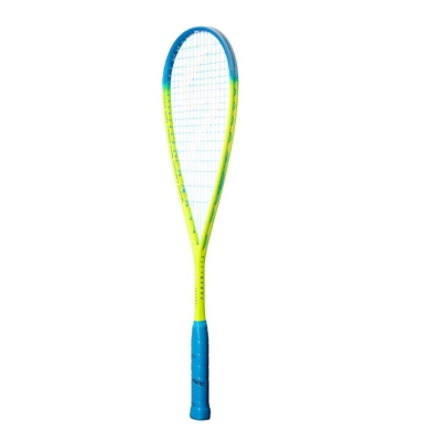 Salming squash racket Cannone PowerLite 148g/very head-heavy yellow/cyan - strung -