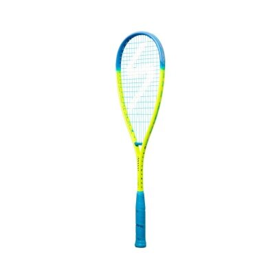 Salming Squash racket Grit PowerLite 154g/very head heavy yellow/cyan - strung -