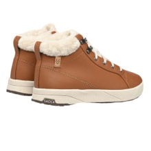 Saola Winter Shoes Bergen Warm (Leather, Fleece Lining) Brown Ladies