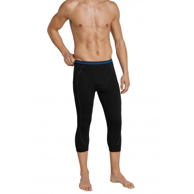 Schiesser Thermal Underwear 3/4 Pants Warm Sport Thermo Light Black Men