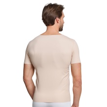 Schiesser T-Shirt Seamless V-Neck Laser Cut Short Sleeve (Interlock, seamless) Underwear beige Men