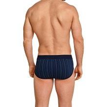 Schiesser Sports Brief Original Fine Ribbed with Fly Navy Striped Men