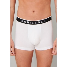 Schiesser Underwear Boxer Shorts 95/5 Elastic Waistband White Men - 3 Pack