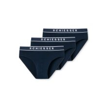 Schiesser Underwear Briefs Rio 95/5 Webbing Waistband Dark Blue Men - 3 Pack