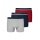 Schiesser Underwear Boxer Shorts 95/5 Web Elastic Waistband Red/Blue/Grey Melange Men - 3 Pieces