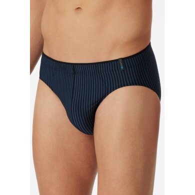 Schiesser Supermini Long Life Soft Slip 174645 (Briefs) black/navy striped men's - 1 piece