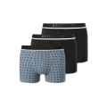 Schiesser Underwear Boxer Shorts 95/5 Plain Patterned Black/Royal Blue Men - 3 Pieces