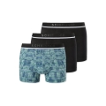 Schiesser Underwear Boxer Shorts 95/5 Plain Patterned black/blue/green Men - 3 Pieces