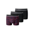 Schiesser Underwear Boxer Shorts 95/5 Organic Cotton black/red patterned Men - 3 pieces