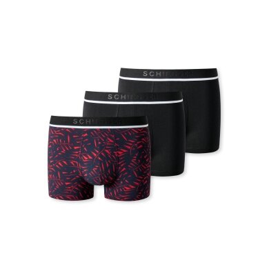 Schiesser Underwear Boxer Shorts 95/5 Organic Cotton black/red patterned Men - 3 pieces