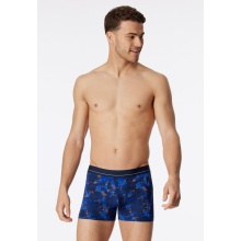 Schiesser Underwear Boxershorts Micro Quality Patterned Indigo Blue Men's - 1 Piece