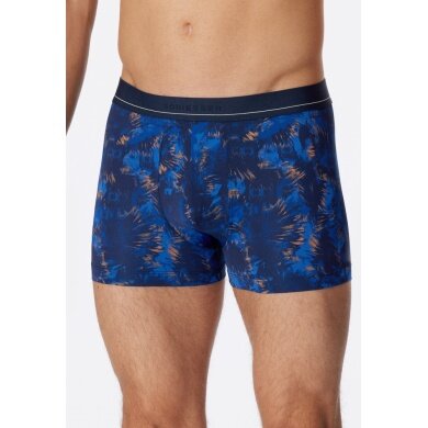 Schiesser Underwear Boxershorts Micro Quality Patterned Indigo Blue Men's - 1 Piece