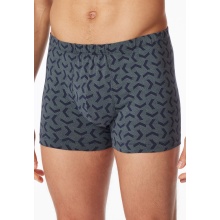 Schiesser Underwear Boxer Shorts 95/5 Organic Cotton Dark Blue Patterned Men's - 3 Pieces